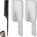 2 Pcs Fading Comb, Men's Hair Cutting Tool Gradient Design,Professional Hair Cutting for Man, with Pointed Tail Combs for Home Salon Hairdresser Styling Tools (Gray)