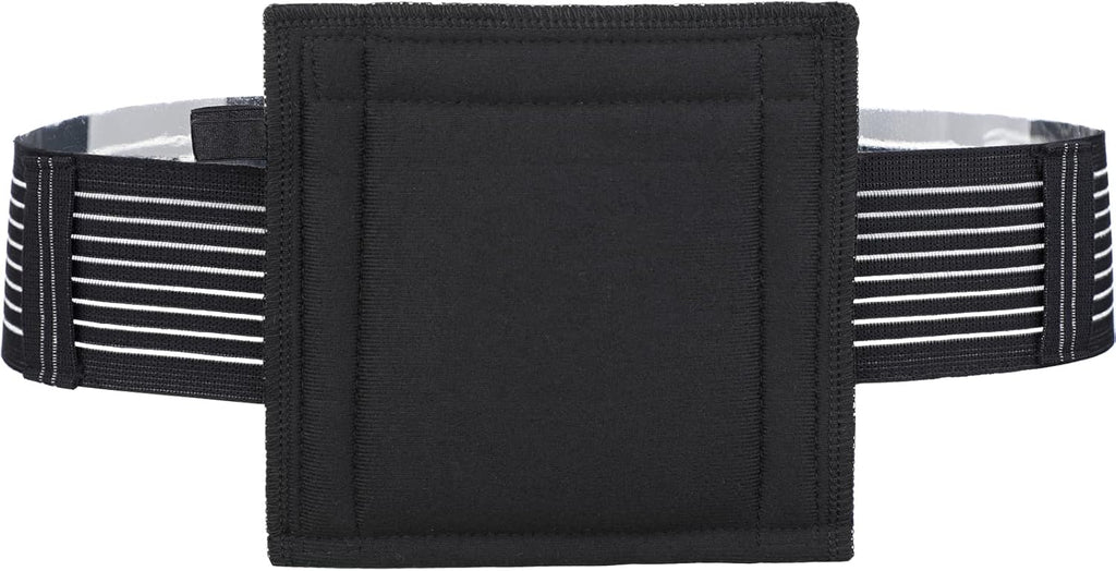 G Tube Holder Peritoneal Dialysis Catheter Belt to Secure Medical Feeding Tubes Gastrostomy Gtube PEG J Tube with Larger 6" Square Sponge Pouch Pad Accessories for Adults Women Men Black