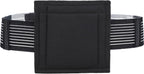 G Tube Holder Peritoneal Dialysis Catheter Belt to Secure Medical Feeding Tubes Gastrostomy Gtube PEG J Tube with Larger 6" Square Sponge Pouch Pad Accessories for Adults Women Men Black