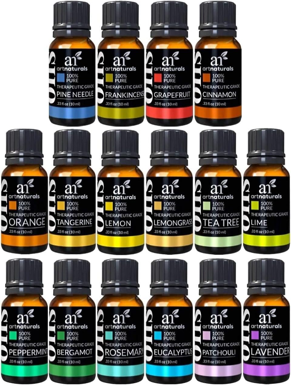 ArtNaturals Aromatherapy Essential Oil Set - 100% Pure of the Highest Therapeutic Grade - Premium Gift Set (Top 16 Essential Oils)