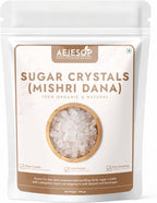 AEJESOP Organic Sugar Crystals, Mishri Dana, Prasad, Prasadam, Indian sweet, Natural Crystal Rock Sugar Whole, 7oz (200gm)