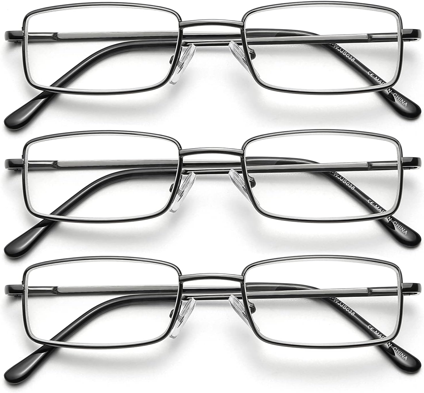 SKYWAY Mens Reading Glasses Blue Light Blocking, Stylish Metal Frame Computer Readers for Men Anti Glare UV Protection