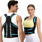 Posture Corrector Back Brace for Women and Men with Lumbar Support Adjustable Y-Shaped Shoulder Brace Breathable Mesh Black Size L