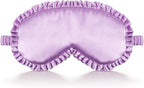 Pure Soft Silk Sleep Mask, Light Blocking Eye Mask with Upgraded Nose Pad, Breathable Blindfold with Elastic Strap, for Women Girls, Includes Travel Pouch, Ideal for Night Sleep, Travel (Purple)