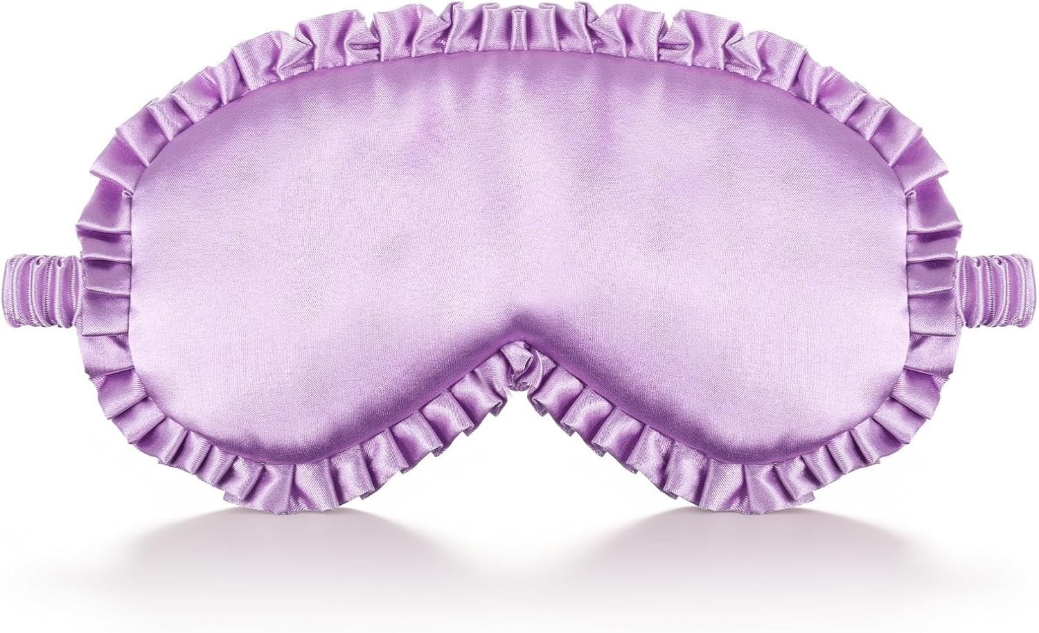 Pure Soft Silk Sleep Mask, Light Blocking Eye Mask with Upgraded Nose Pad, Breathable Blindfold with Elastic Strap, for Women Girls, Includes Travel Pouch, Ideal for Night Sleep, Travel (Purple)