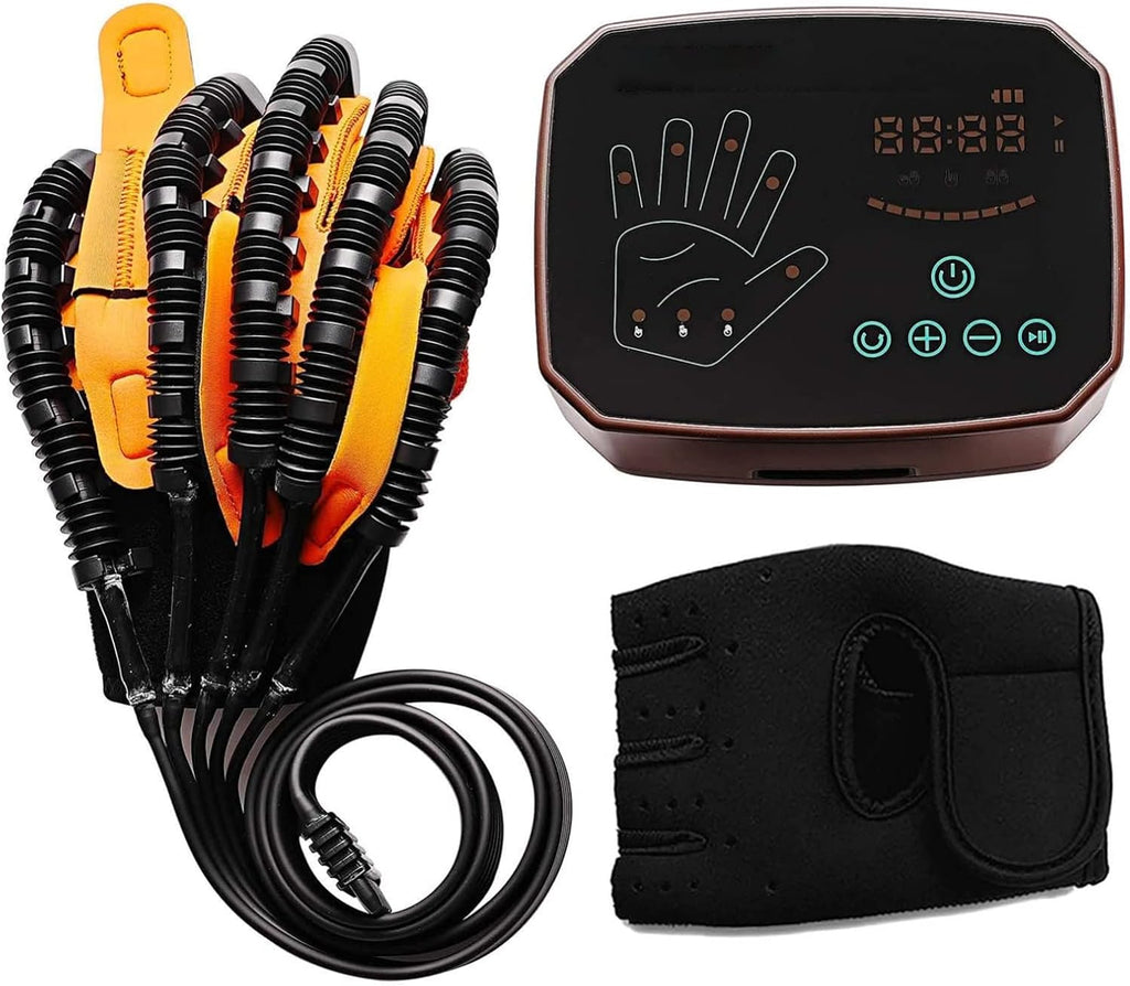 Rehabilitation Robot Gloves, Host Function Upgrade, 4-Pump Power, Stroke Hemiplegia Rehabilitation Training Equipment, for Hand Function Recovery(Size:M Code,Color:Right Hand)