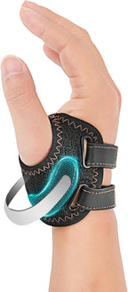 FORTEMOTUS Thumb Brace Right Hand - CMC Thumb Arthritis Support Comfortable Nylon Brace with Thumb Splint for Mild CMC Joint Pain Relief for Osteoarthritis, Tendonitis, Unisex, Black, Large