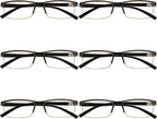 B&Q 6 Pack Reading Glasses for Women & Men – Blue Light Blocking Readers for Men & Women