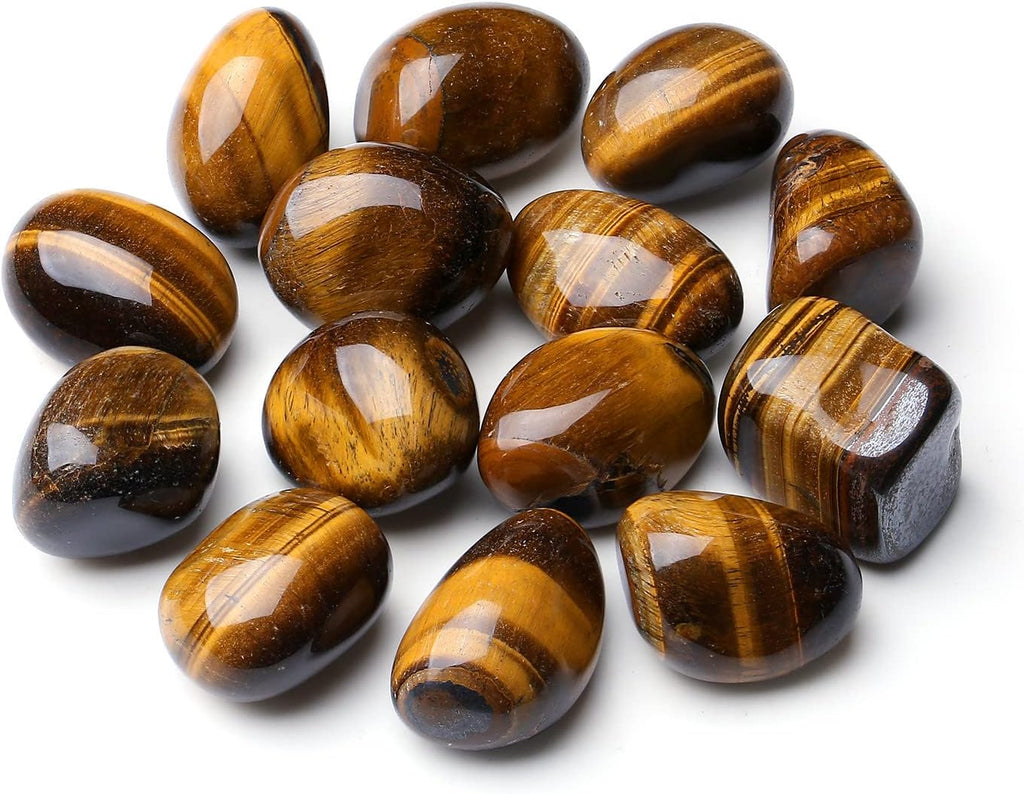 MAIBAOTA Tiger Eye Stones Natural Polished Tumbled Crystals Stones Rocks Energy Balance Crystal Gemstones Vase Filler Decorative Crystals