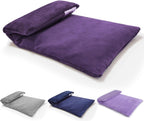 Microwavable Heating Pad with Washable Cover 13x7 Inch Flaxseed Microwave Hot Pack, Lavender Scent, Moist Warm Compress for Relaxation, Non-Electric & Portable