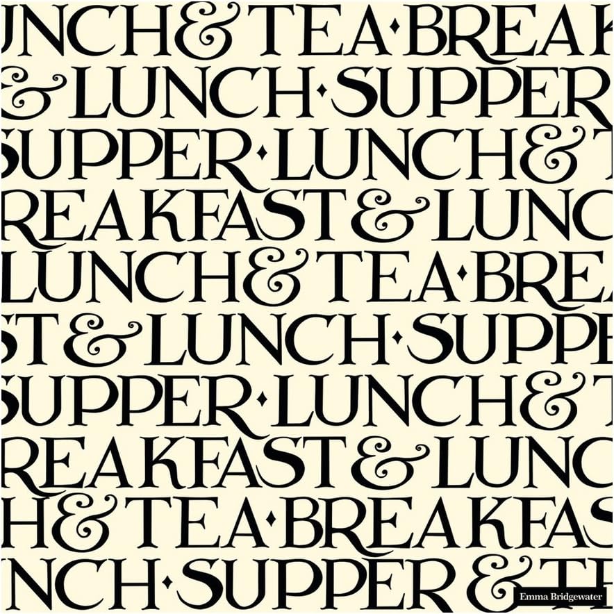 Emma Bridgewater 20 Luxury Paper Luncheon Napkins- Black Toast