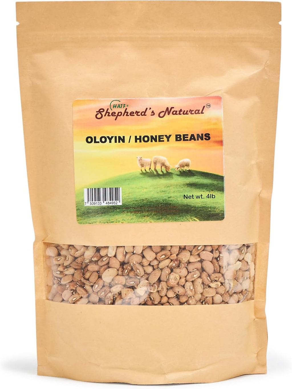 Oloyin Honey Beans by Shepherd's Natural 4 lbs. / 64 oz. Offers a quality, easy-to-cook West African honey beans, perfect for authentic dishes like Akara, Moi-Moi, and Gbegiri.
