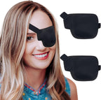 Eye Patches for Adults and Kids, 2 Pcs 3D Eye Patch Black Adjustable Medical Eyepatch for Lazy Eye Amblyopia Strabismus and After Surgery (Left Eye - Black, 1 Count (Pack of 2))