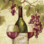 IHR Ideal Home Range - Paper Napkins RED WINE 20-Count 3-Ply Cocktail Napkins 5 x 5 inches