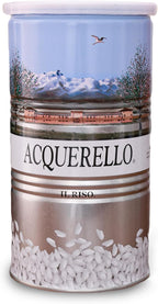 Acquerello Italian Carnaroli Aged Risotto Rice in Tin Can, 2.2 Lbs (1kg) | From Vercelli Province in Italy