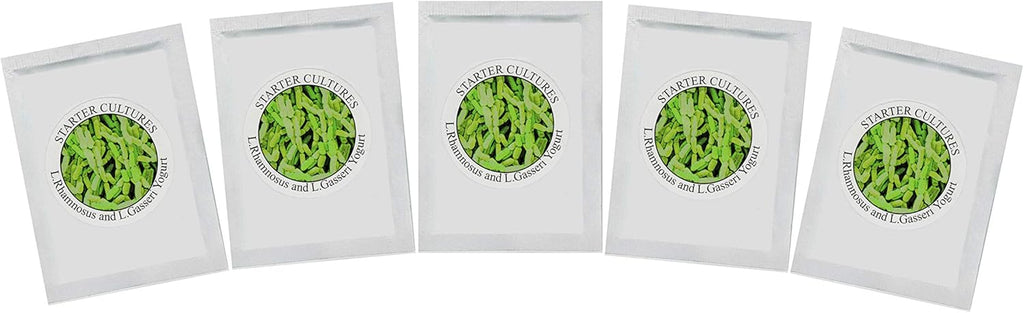 Yogurt Starter Cultures - Pack of 5 Freeze-Dried Sachets for Lactobacillus Rhamnosus and L.Gasseri Yogurt (5 sachets Pack)