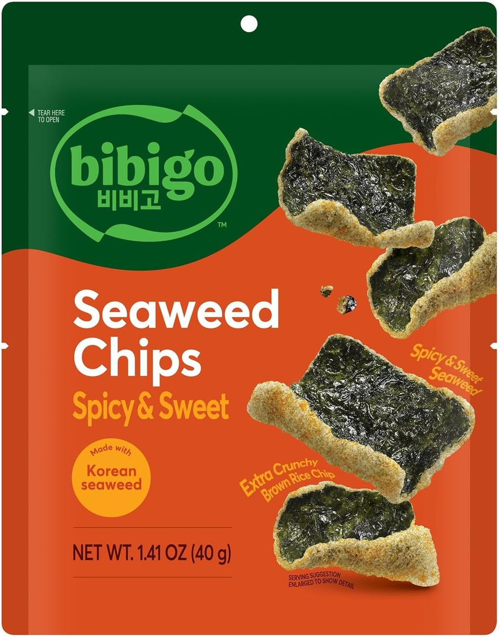 Bibigo Spicy & Sweet Seaweed Chips, 1.41 Ounce (Pack of 1)