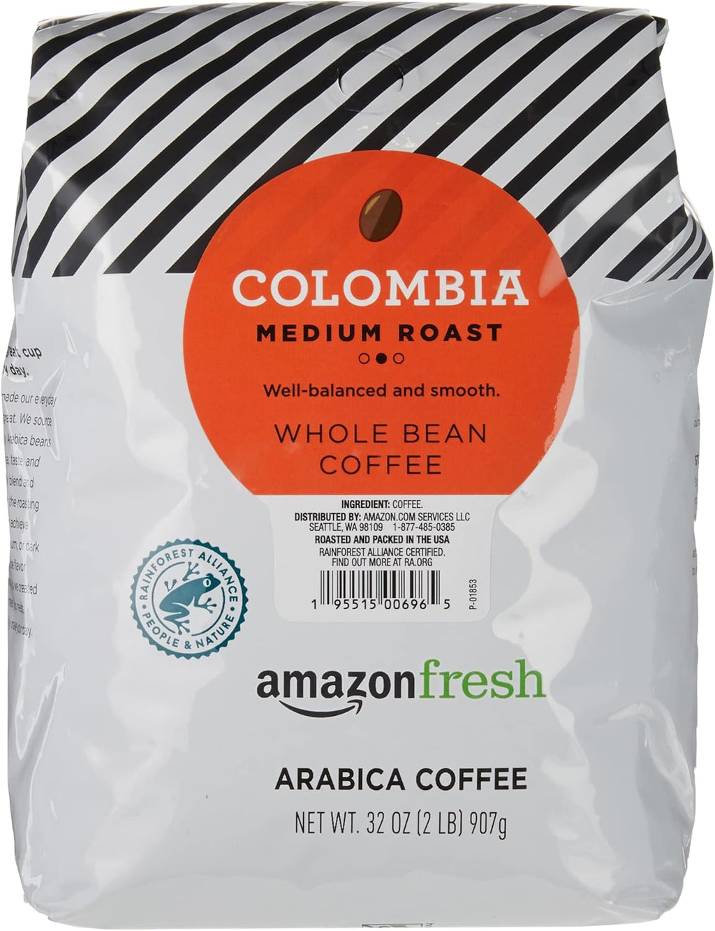 Amazon Fresh, Colombia Whole Bean Coffee Medium Roast, 32 Oz
