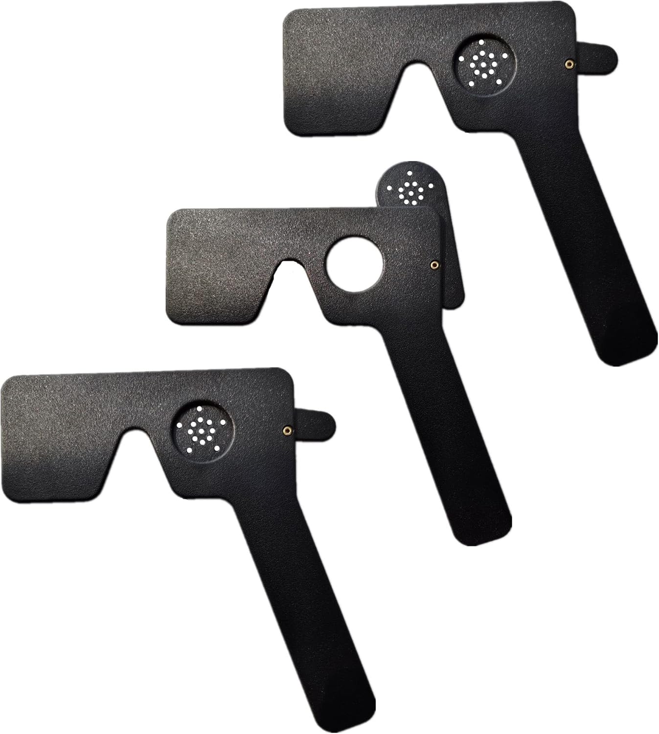 3 Pack Ophthalmic 14-Pinhole Eye Occluder for Vision Test, Portable Handheld Eye Exam Tool for Ophthalmologists Orthoptists and Optometrists Black