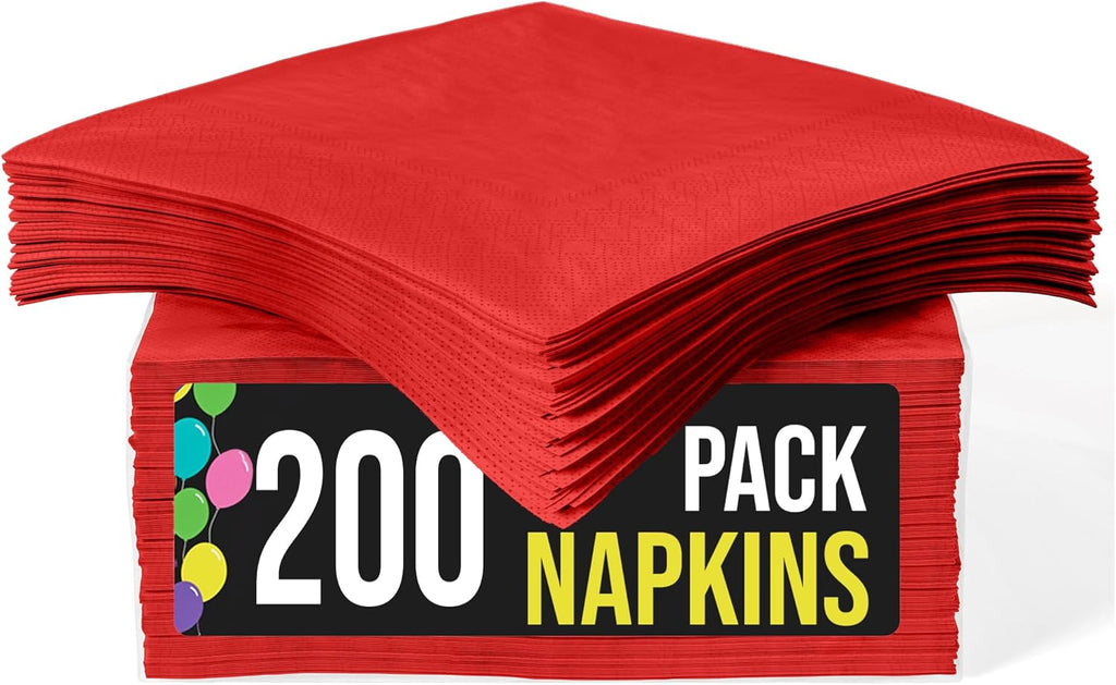 Red Paper Napkins Disposable Everyday 200 Pcs 2 Ply Red Dinner Napkins Paper Everyday For Parties & Party Supplies