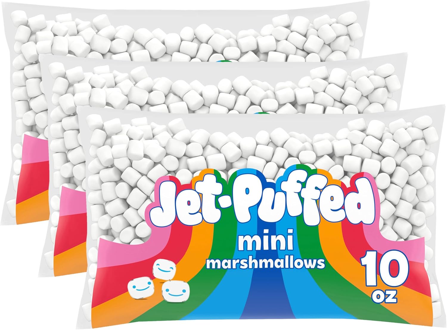 Jet-Puffed Mini Marshmallows, 10 oz Bag (Pack of 3)