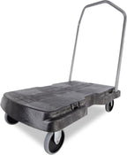 Rubbermaid Commercial Products Triple Trolley Folding Handle Dolly/Cart/Platform Truck with wheels, 500 lbs Capacity, for Moving/Warehouse/Office