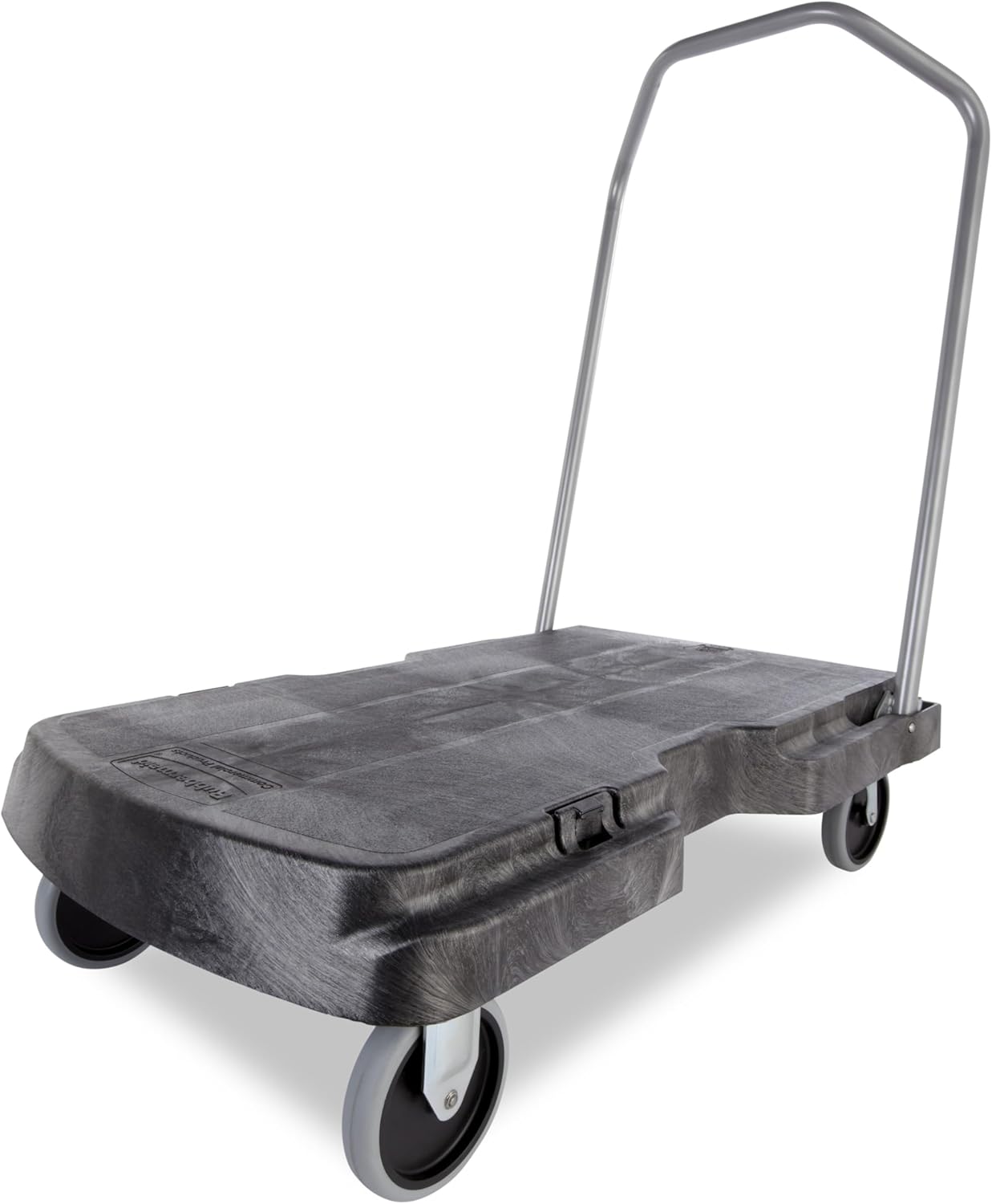 Rubbermaid Commercial Products Triple Trolley Folding Handle Dolly/Cart/Platform Truck with wheels, 500 lbs Capacity, for Moving/Warehouse/Office