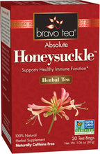 Bravo Tea Honeysuckle Herbal Tea Caffeine Free, 20 tea bags, 1 count