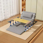 Heavy Duty Electric Lift Bed Backrest Adjustable Electric Bed Backrest with Armrest and Table with Remote Care and Lower Back Pain Relief,Grey