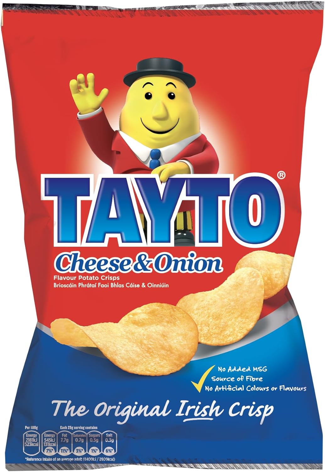 Tayto Crisps - Cheese & Onion (6x25g)