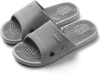 Acupressure Massage Slippers for Plantar Fasciitis for Women Acupuncture Slippers Arthritis Neuropathy Pain Relief Non-Slip Massage Sandals Women Stress Relief Gifts for Bath (US Men 6.5-7.5, Grey)