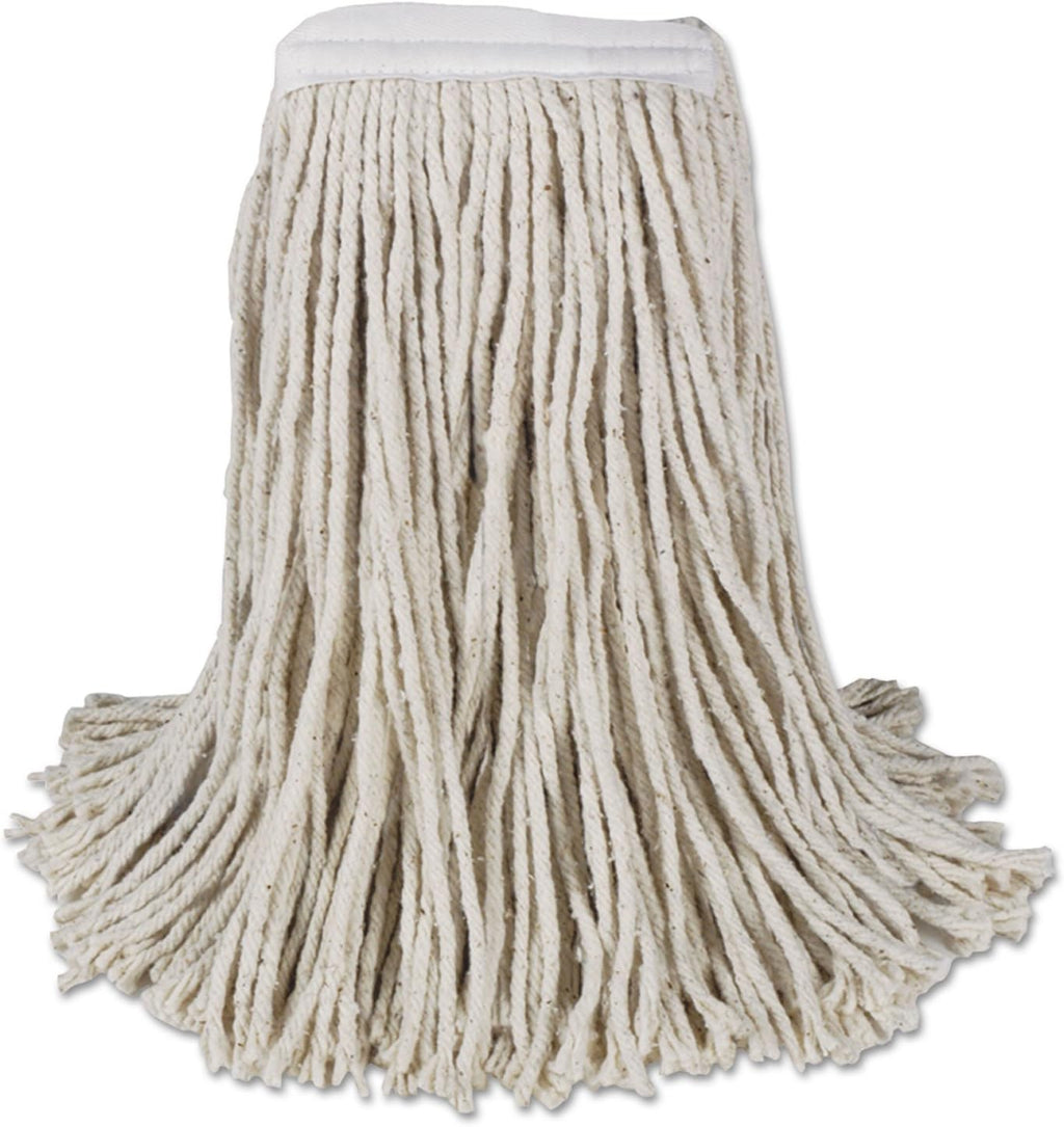 Boardwalk BWKCM02016S 4-Ply #16 Band Cotton Cut-End Mop Head - White (12/Carton)