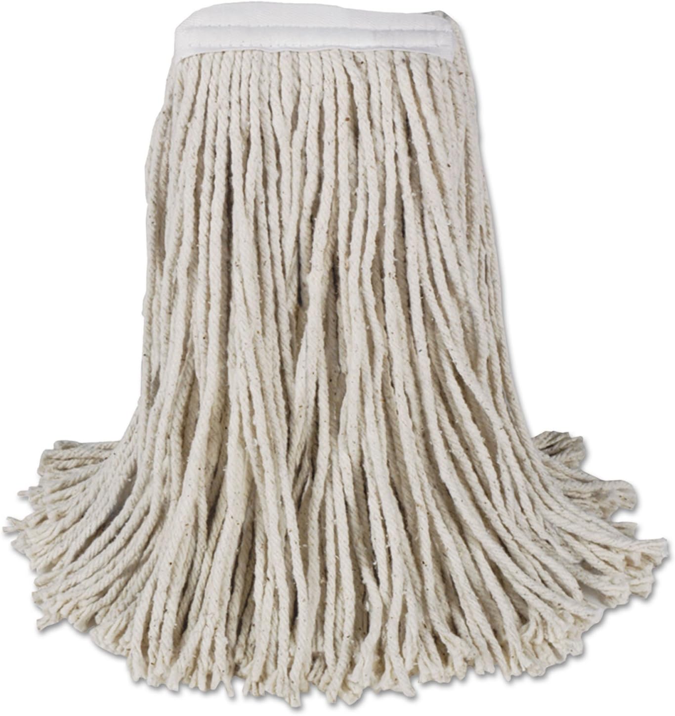 Boardwalk BWKCM02016S 4-Ply #16 Band Cotton Cut-End Mop Head - White (12/Carton)