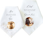 Wedding Gift for Dog Lovers | Personalized Dog Wedding Handkerchief | Wedding Gift for Couple Bride Groom from Pet Dog Cat | Bridal Shower Gift