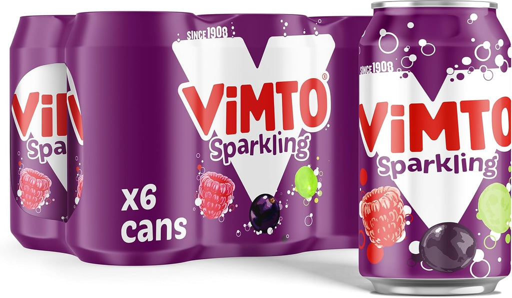 Vimto Fizzy Mixed Fruit Juice Drink, 6 x 330ml