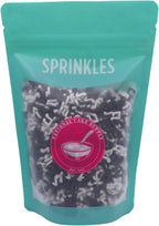 NCS Music Notes Edible Candy Sprinkles – Black & White Cupcake, Cake & Cookie Decorations, 8 oz