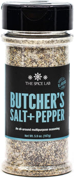 The Spice Lab No. 61 - Premium Butcher's Salt & Pepper Blend - 5.9 oz. Shaker Jar - Kosher Gluten Free All Natural Brand