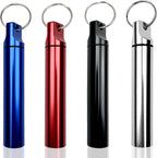 4PCS Metal Portable Toothpick Holder Box – Waterproof Pocket Container with Keychain for Travel, Camping, and Outdoor Use