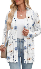 Zeagoo Women's Lightweight Cardigan Open Front Long Sleeve Casual Loose Thin Cardigans with Pockets 2026