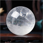 Natural Crystal Ball Clear Quartz Crystal Balls Decor for Home Office Quartz Crystals Sphere with Stand