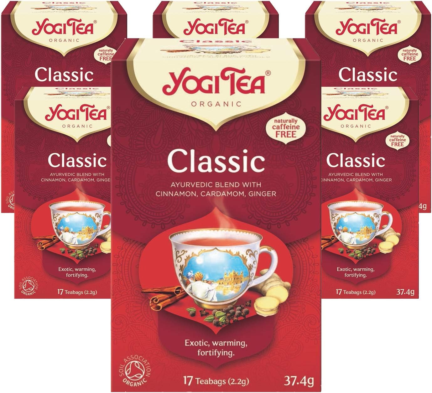 Yogi Tea Classic Tea 17 Teabags (Pack of 6, Total 102 Teabags)
