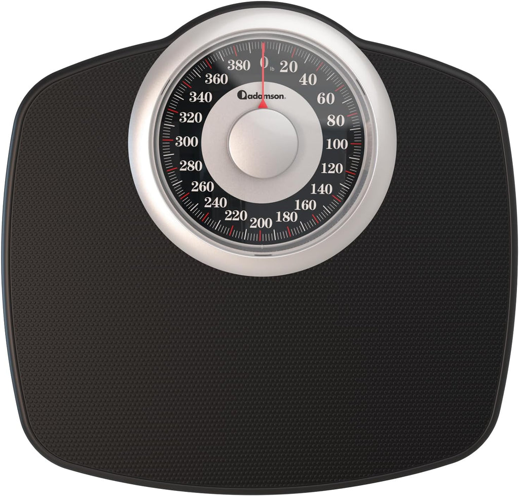Adamson A25 Scales for Body Weight - Up to 400 LB - New Version - 5.3" Dial on 12.4" x 10.2" Platform - Anti-Skid Rubber Surface - High Precision Bathroom Scale Analog - Durable with 20-Year Assurance