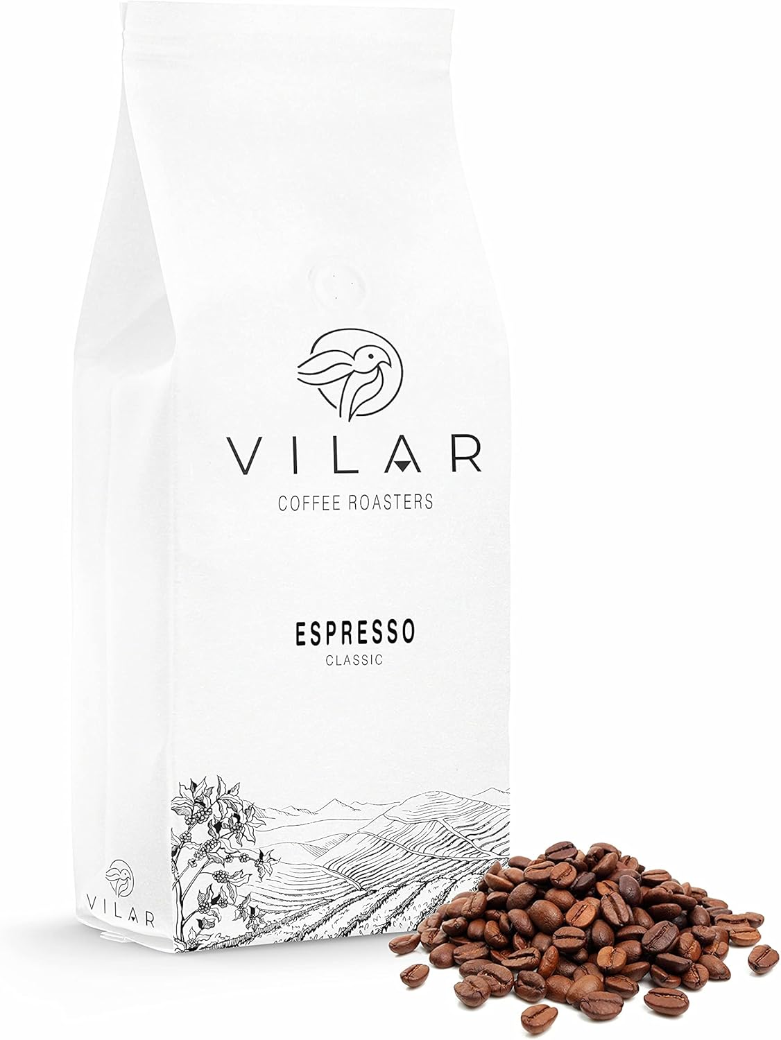 Vilar Coffee Roasters 1 kg (2.204 lb) Espresso Coffee Beans, Whole Bean Espresso, Classic Blend - Medium Roast