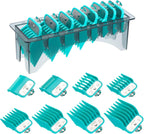 VGR 891 Professional Hair Clipper Attachment Comb Set，8 Pcs Hair Cutting Guide Combs with Limit Comb Rack for Most Hair Clippers，with Metal Clip，from 1/16 Inch to 3/4 Inch(1.5-19mm)