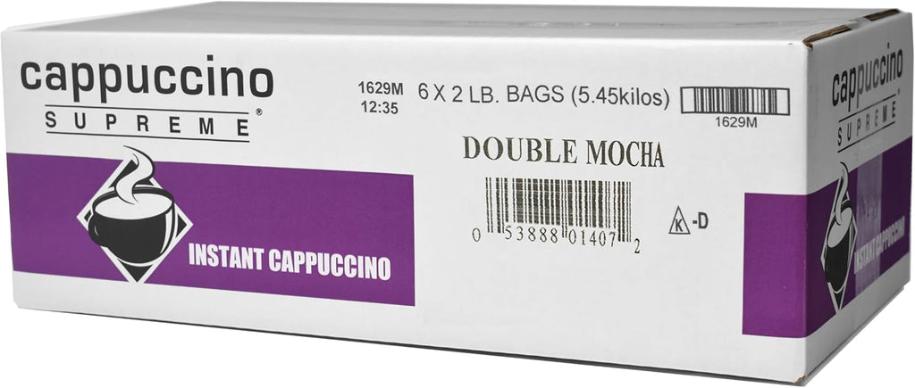 Cappuccino Supreme Double Mocha Instant Cappuccino Mix 6 x 2 lbs