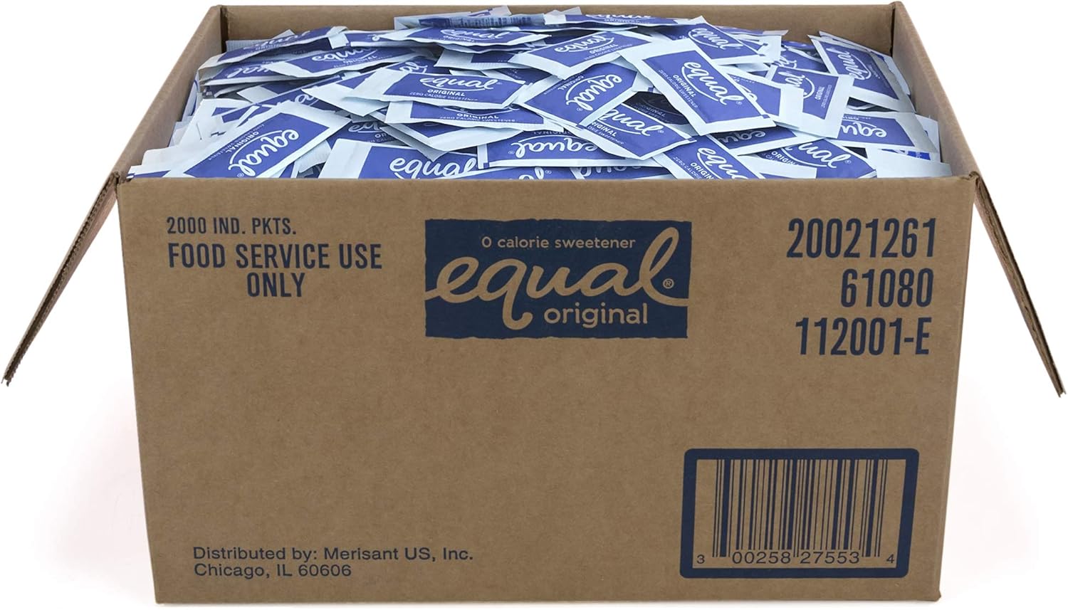 EQUAL 0 Calorie Sweetener, Aspartame and Acesulfame-K Sweetener Packets, Zero Calorie Sugar Alternative, Erythritol Free, 2000 Ct (Pack of 1)