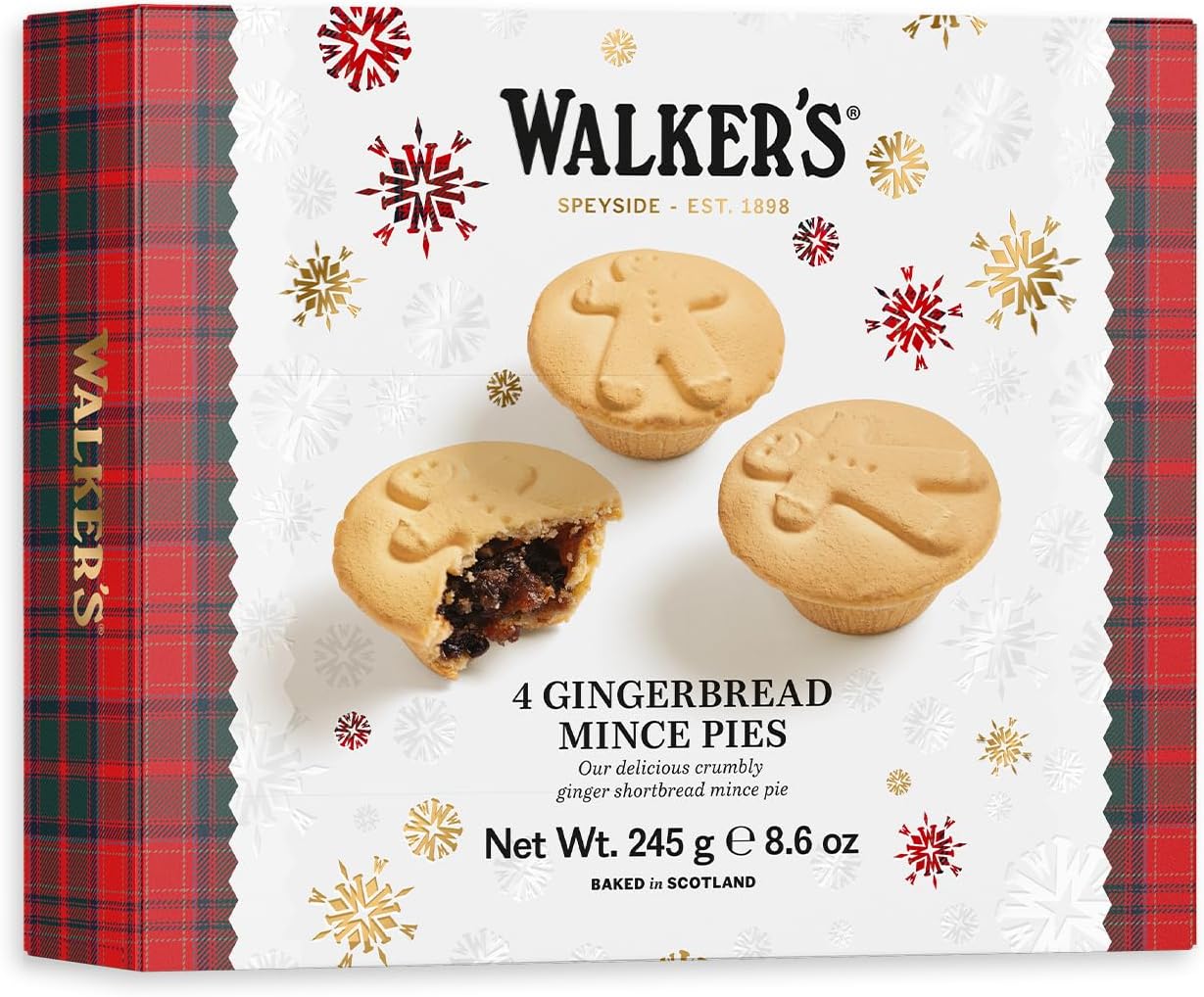 Walker’s Gingerbread Mince Pies - 4 Count (8.6 oz)- Holiday Treats and Desserts from Scotland