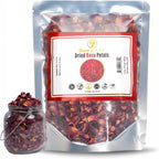 Cure Wid Pure Certified Organic Dried Rose Petals 1oz Food-Grade Edible Rose Petals for Tea,Cocktails,Baking,Skincare & DIY - Sun-Dried,Non-GMO,Gluten & Chemical-Free Edible Flowers in Resealable Bag