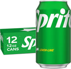 Sprite Lemon Lime Soda Soft Drinks, 12 fl oz, 12 Pack,Cans
