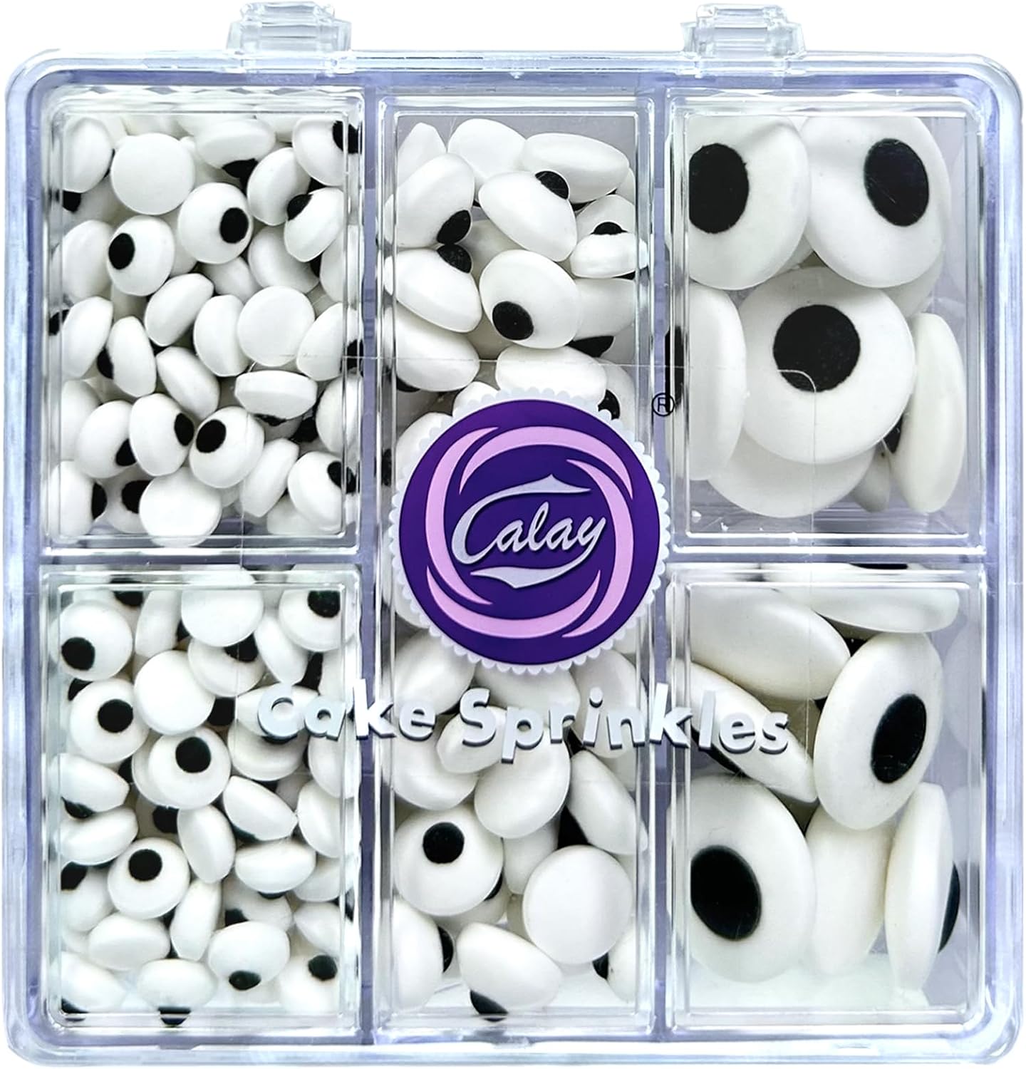 Edible Candy Eyes Sprinkles for Cake Decorating 4.58oz, Halloween Eyeball Sprinkles for Cookie Baking Ice Cream Brownie Cupcake Toppings